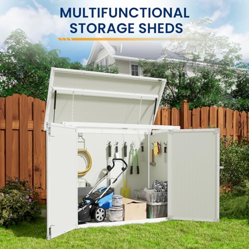 41 Cu Ft Outdoor Resin Storage Shed with Floor F758654