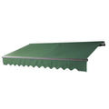 Motorized Retractable Patio Awning 12x10 Green Y294