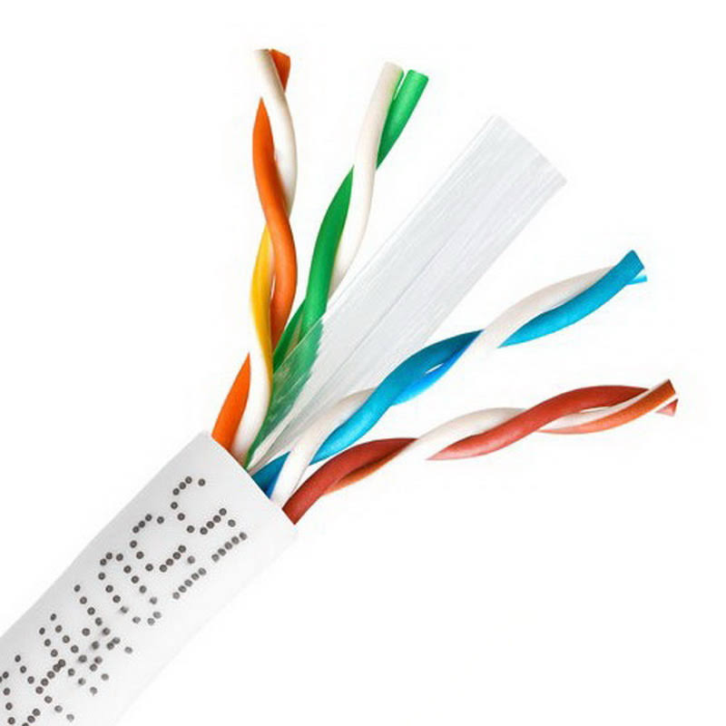 Cat6 23AWG Bare Copper 1000ft Ethernet Cable White A425317
