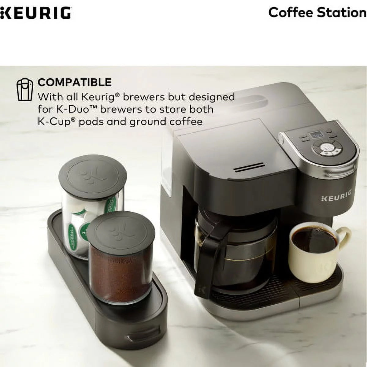 Black Ground Coffee & K-Cup Pod Storage Unit X748624