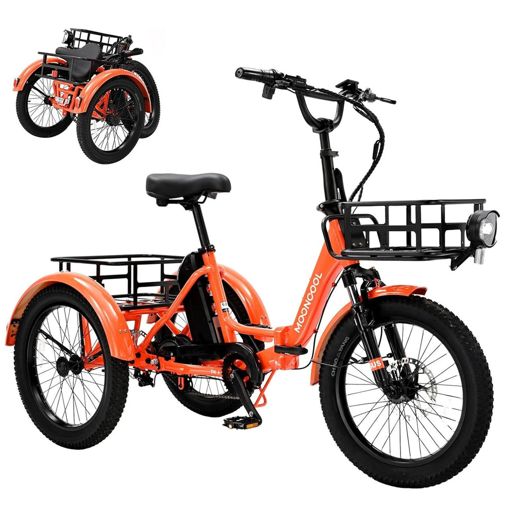 20 x4in Fat Tire Electric Tricycle 500W E-bike Z616334