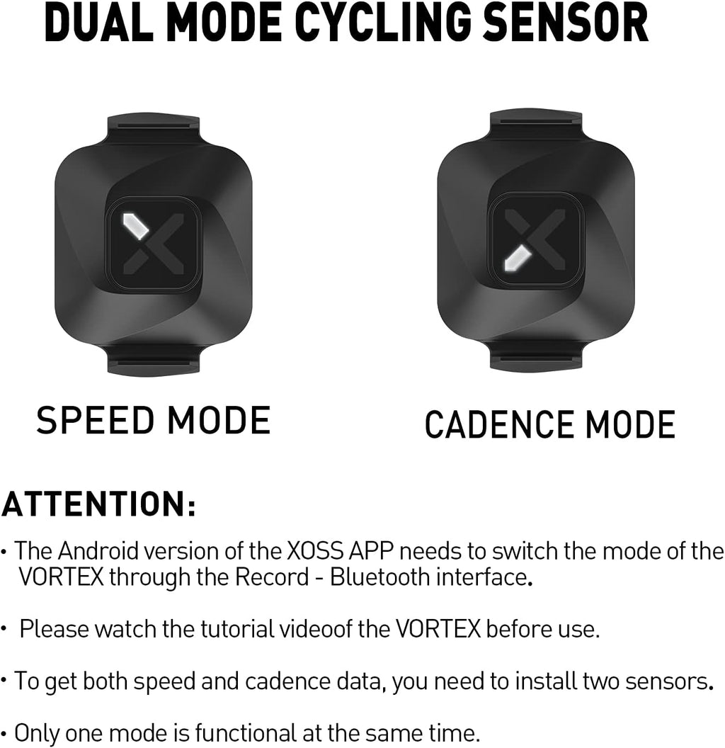 Cadence and Speed Sensor Wireless IPX7 Waterproof 2 Pack F57064