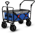 Purple Collapsible Beach Wagon with Rubber Wheels D423