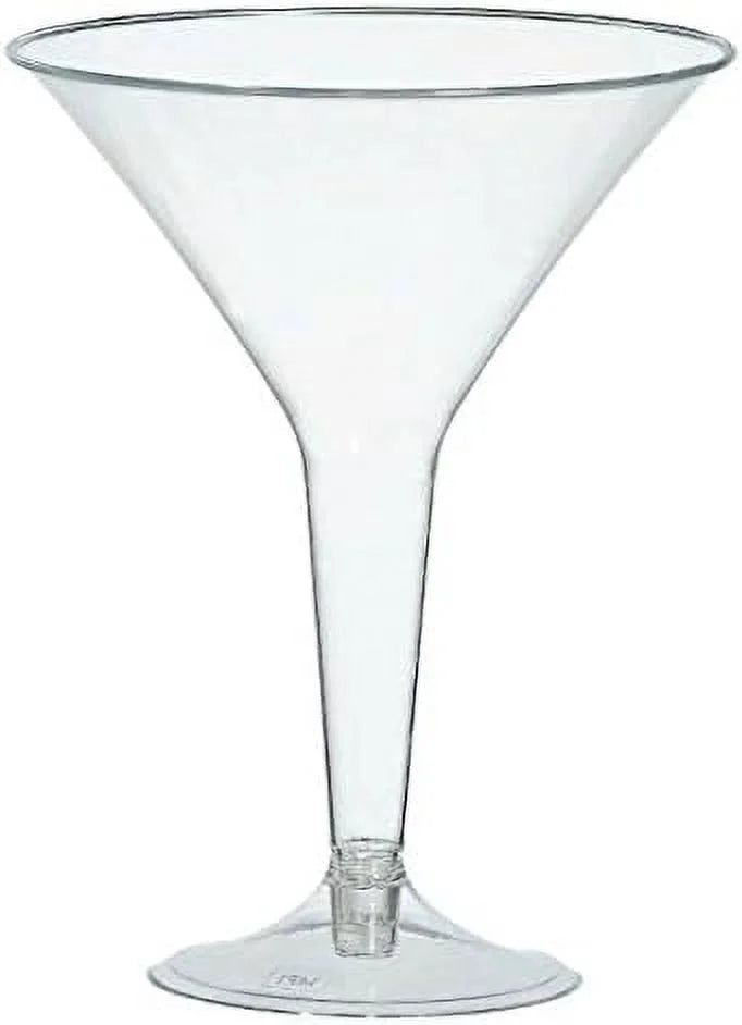 Clear Plastic Martini Glasses, 20 Count F331241