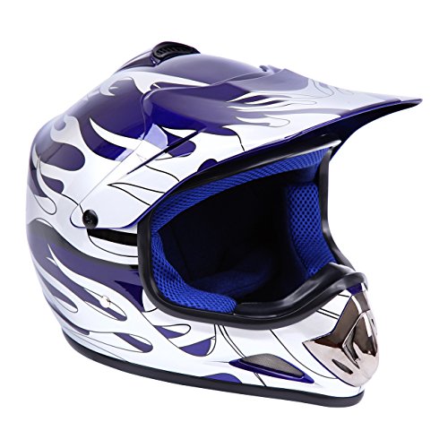 Youth Kids Offroad Helmet Motocross Helmet Dirt Bike ATV Motorcycle Helmet (Red, Medium) P5297