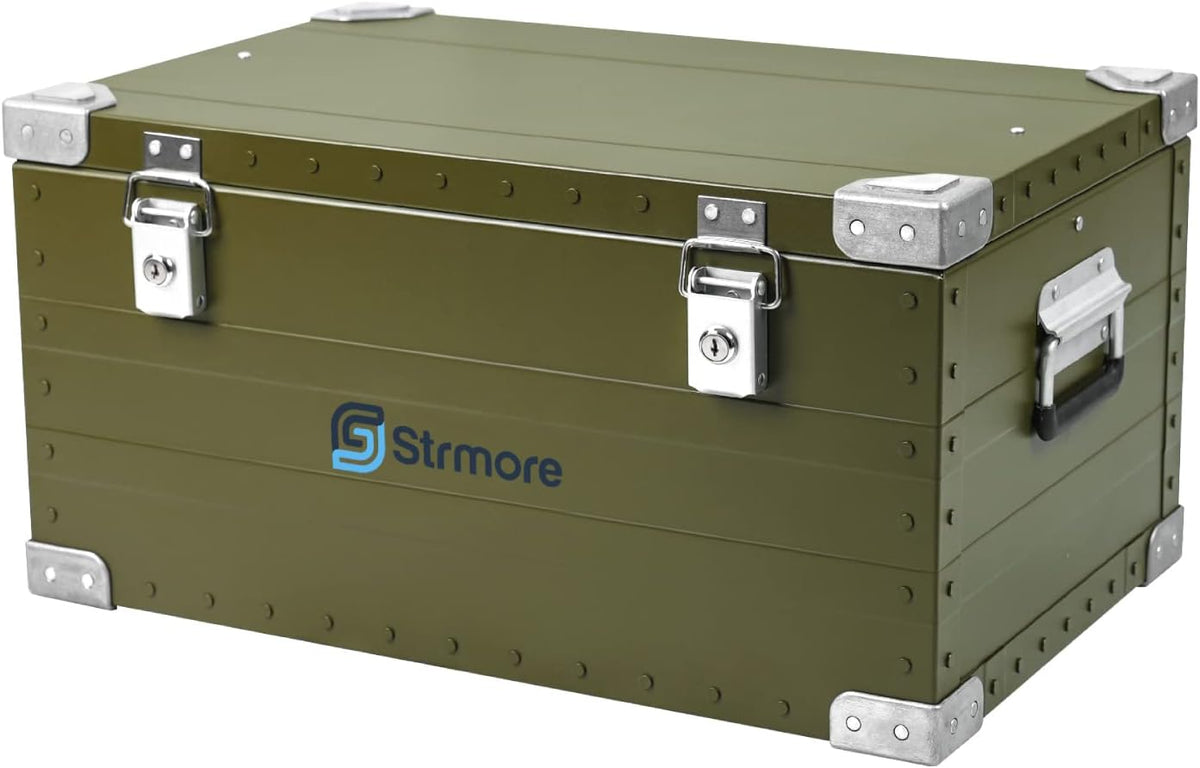 Aluminum Hard Protective Carrying Case, Stackable Storage, Red U55733