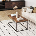 Walnut Acacia Veneer Metal Coffee Table L9244