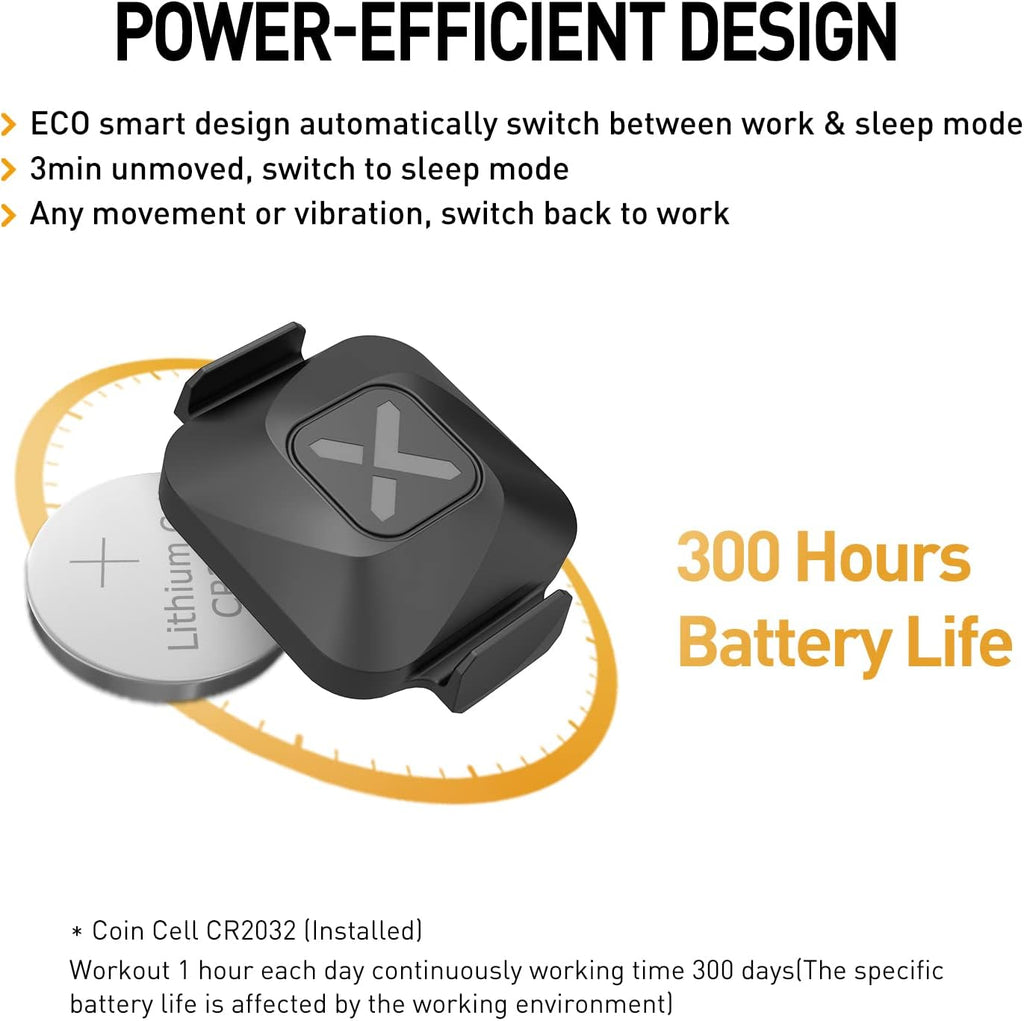 Cadence and Speed Sensor Wireless IPX7 Waterproof 2 Pack F57064