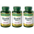 5000 mcg Biotin Vitamin Supplement Softgels Pack of 3 D961656