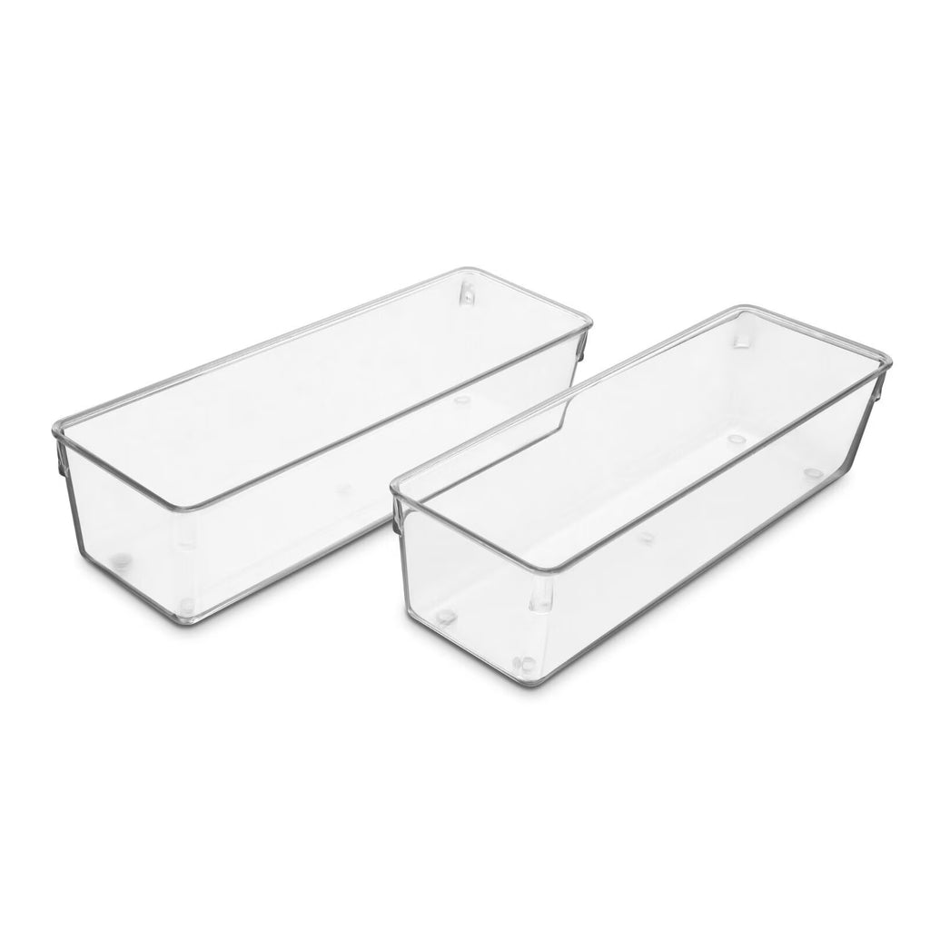 Clear Drawer Organizer 2 Pack BPA Free Storage Trays H259419