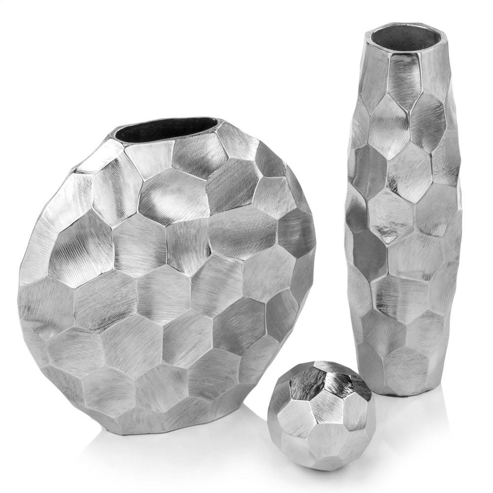 Rough Silver Round Vase E57944