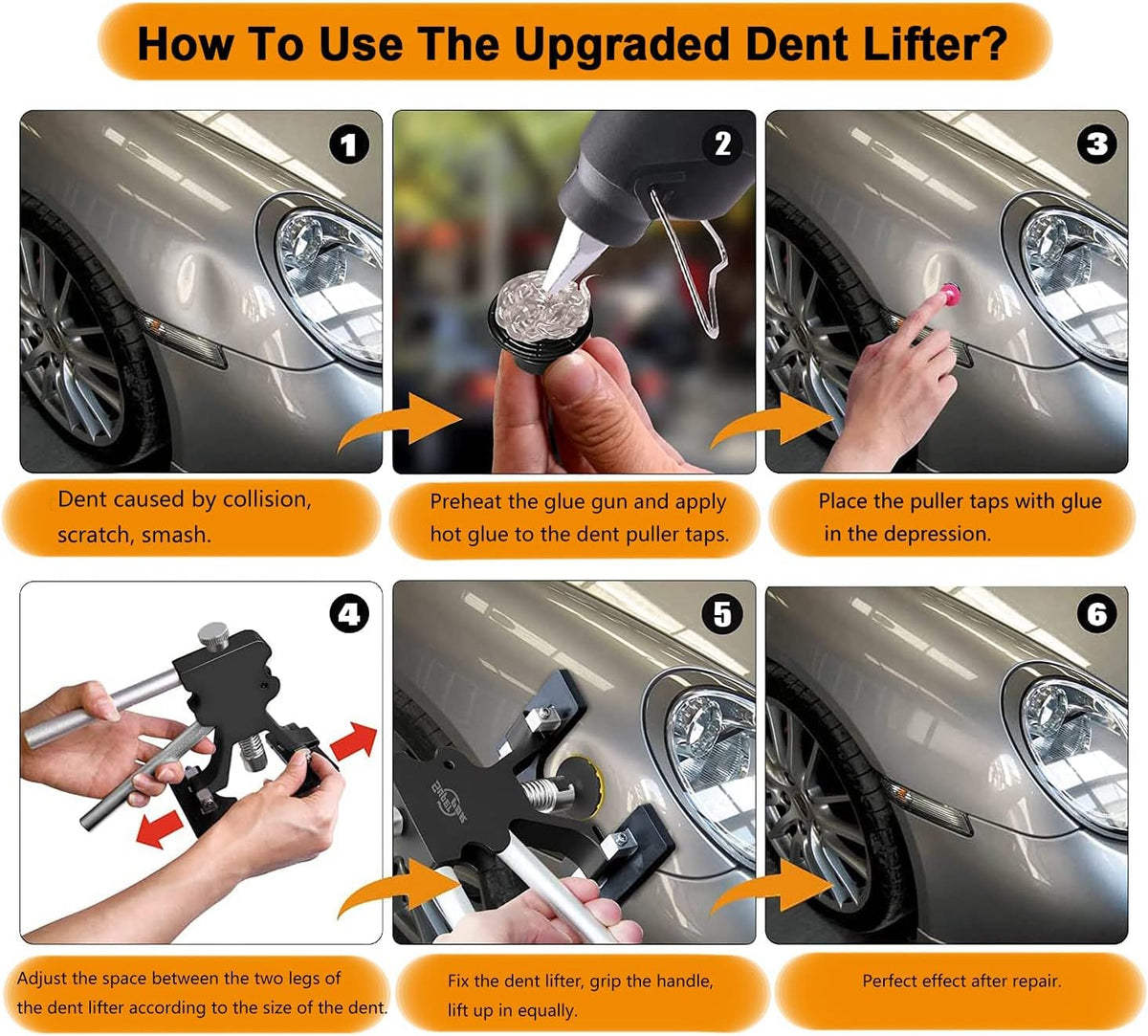 Auto Dent Puller Kit with 2 in 1 Slide Hammer T8660