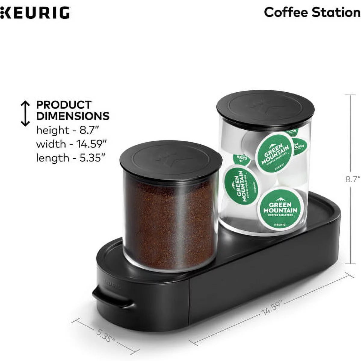 Black Ground Coffee & K-Cup Pod Storage Unit X748624