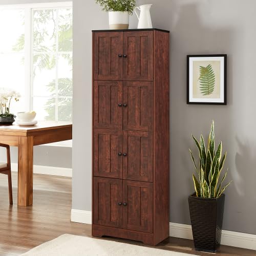 Corner Curio Cabinet with Adjustable Shelves and Mirrored Back L68963