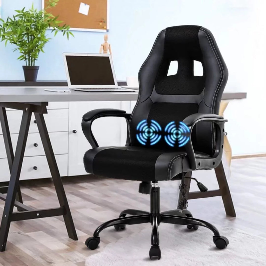 Ergonomic PU Leather High Back Gaming Chair with Lumbar Support T136