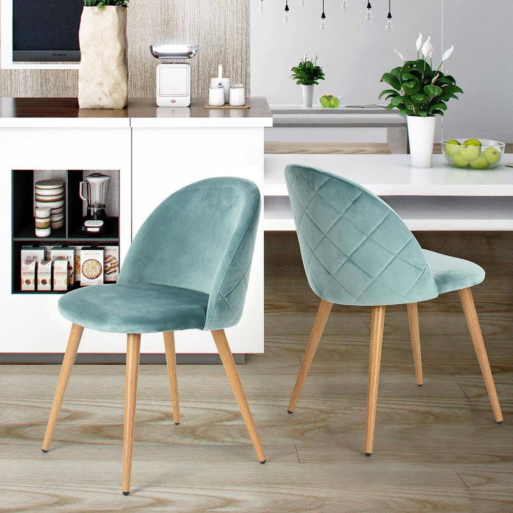 Lake Green Velvet Dining Chair Set of 2 H83177