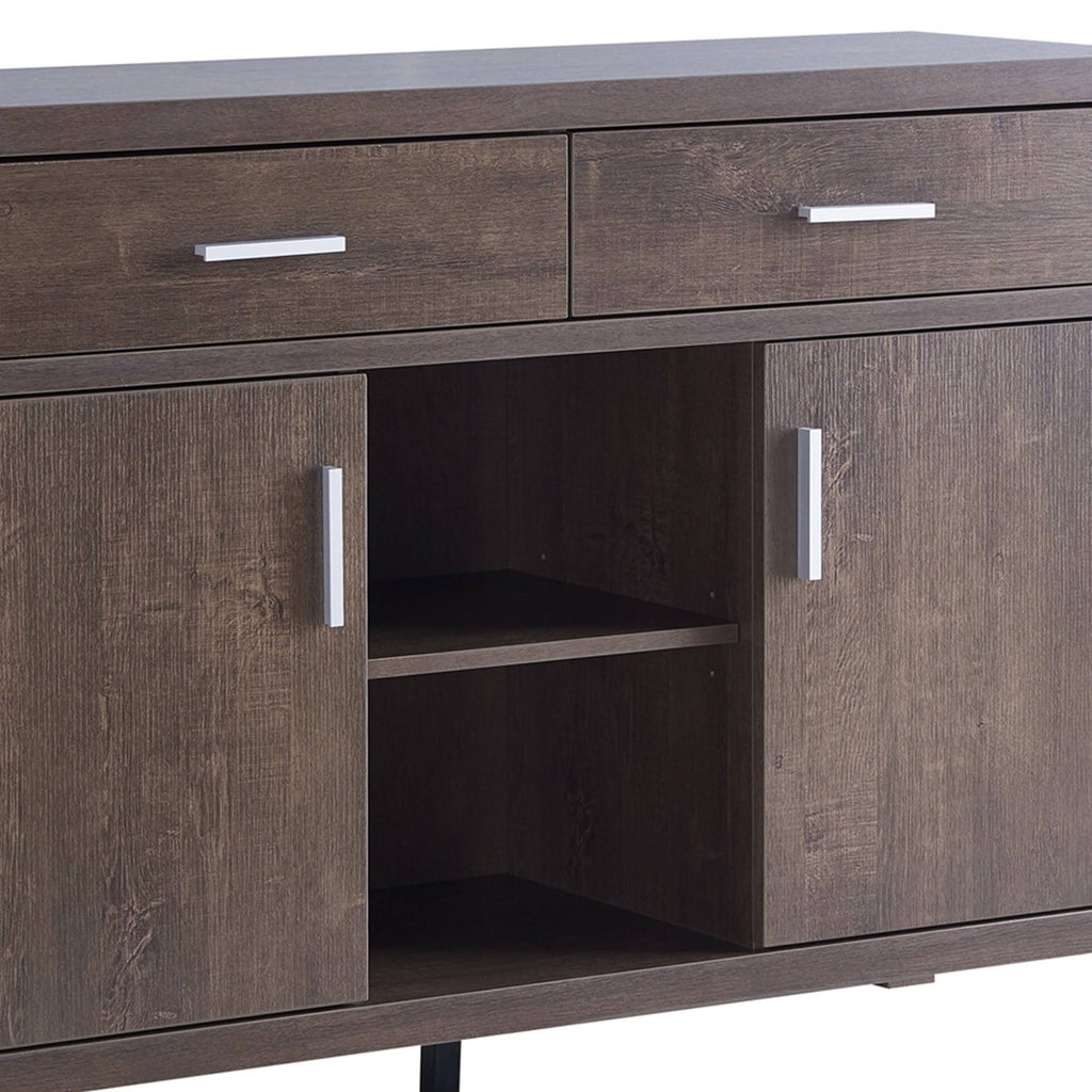 Wooden Buffet with 2 Drawers and 2 Door Cabinets S393
