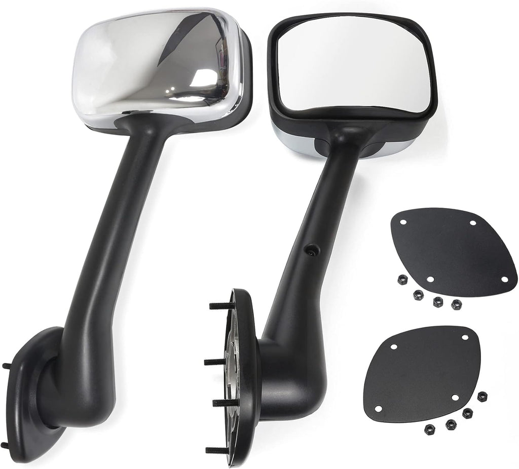 Hood Mirrors Kit Driver and Passenger Sides Chrome F3388
