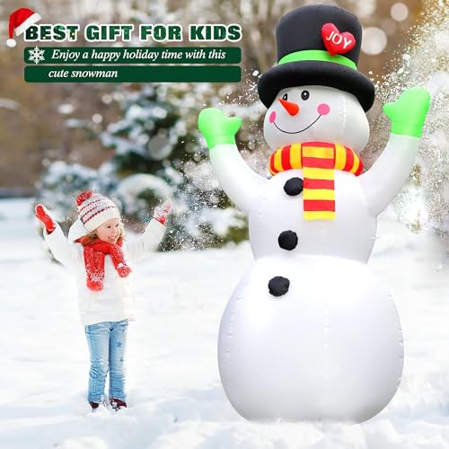 8 FT Christmas Inflatable Santa Claus with Gift Bag, Built-in LED Lights L164