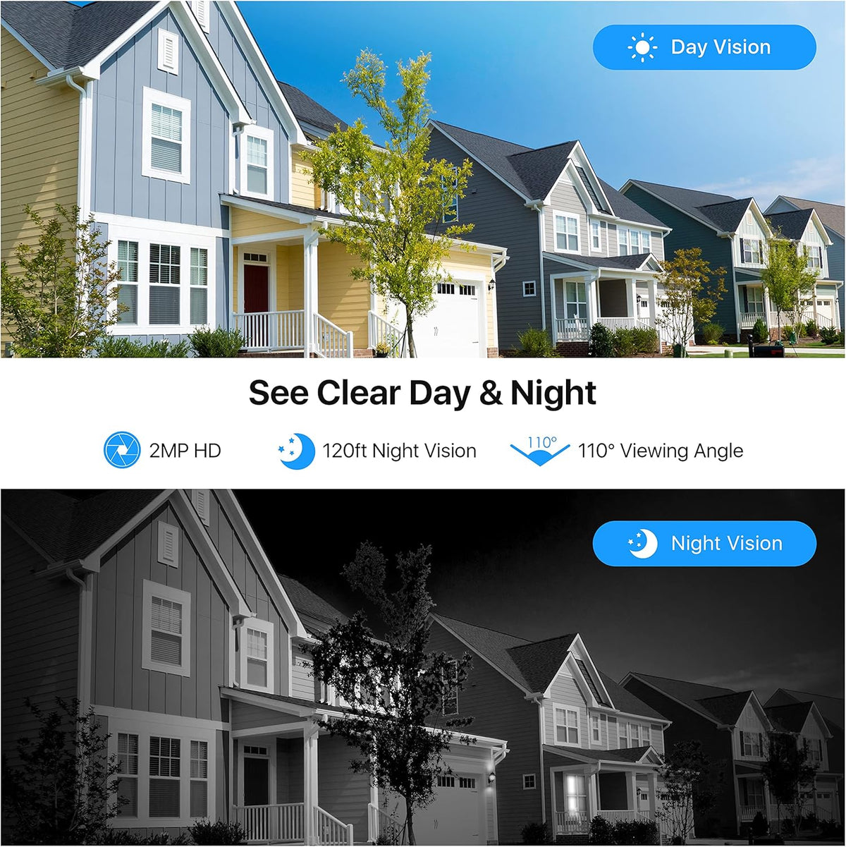 1080p PoE Security Camera System with 8 Cameras and 2TB NVR U983