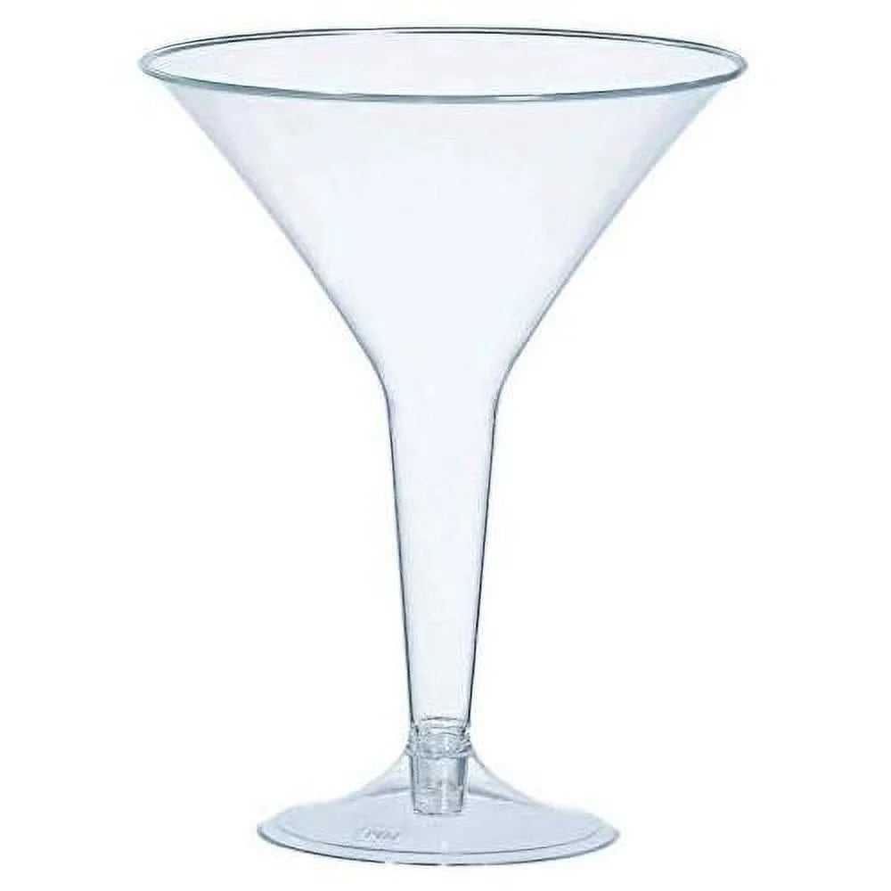 Clear Plastic Martini Glasses, 20 Count F331241