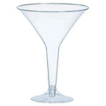 Clear Plastic Martini Glasses, 20 Count F331241