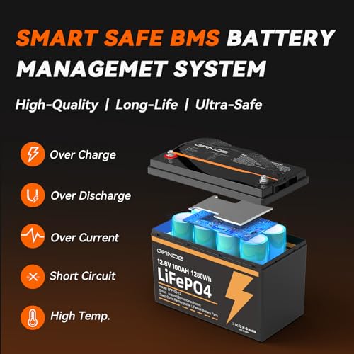 12V 100Ah LiFePO4 Battery Group 31 With Built-in 100A BMS U2021