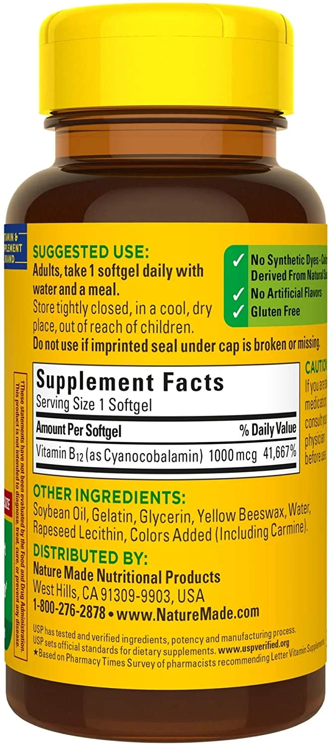 150 Count Vitamin B12 1000 mcg Softgels O2491