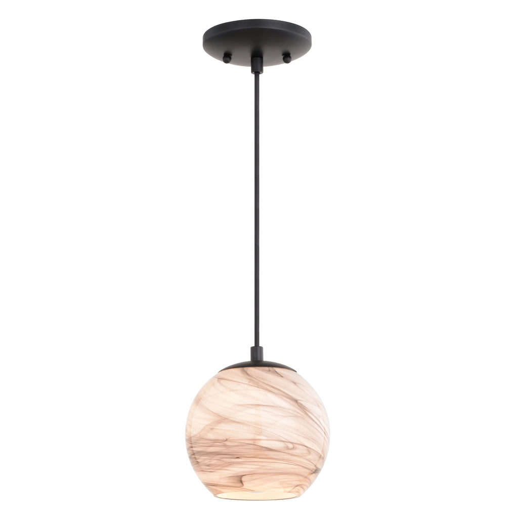 Matte Black Art Glass Mini Pendant Ceiling Light C36253