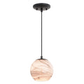 Matte Black Art Glass Mini Pendant Ceiling Light C36253