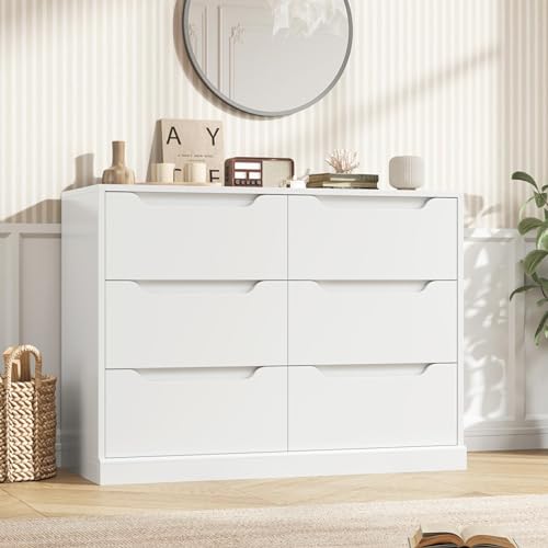 Dark Brown 6 Drawer Wood Dresser B68239