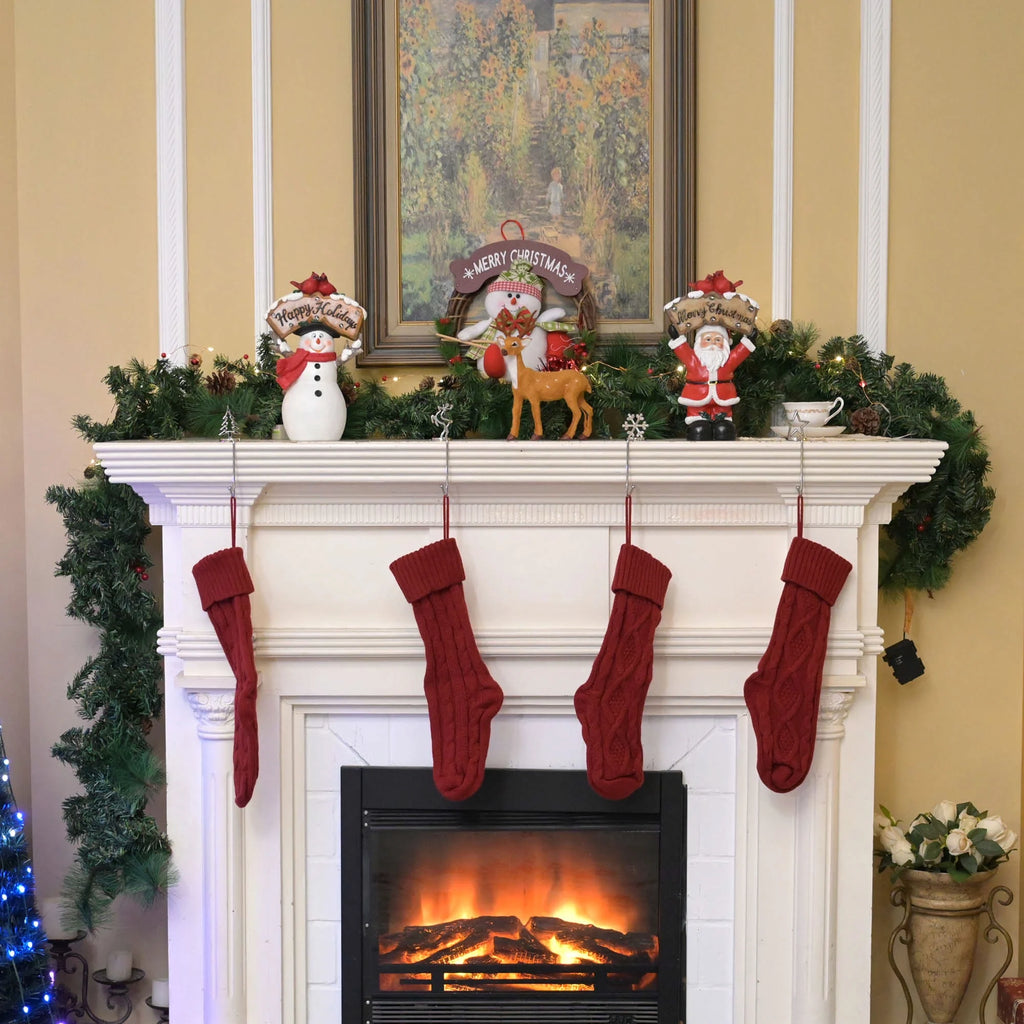 9 FT Pre-lit Christmas Garland Battery Operated Timer Artificial Decor L671