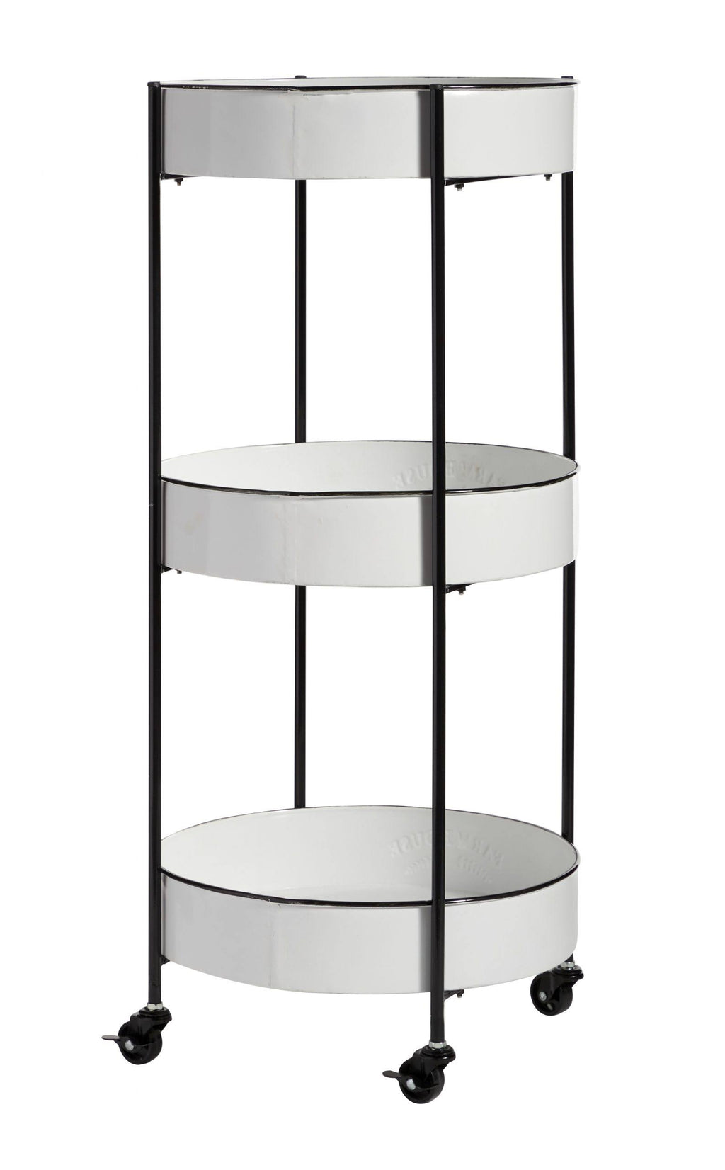 White Metal Storage Cart T14128