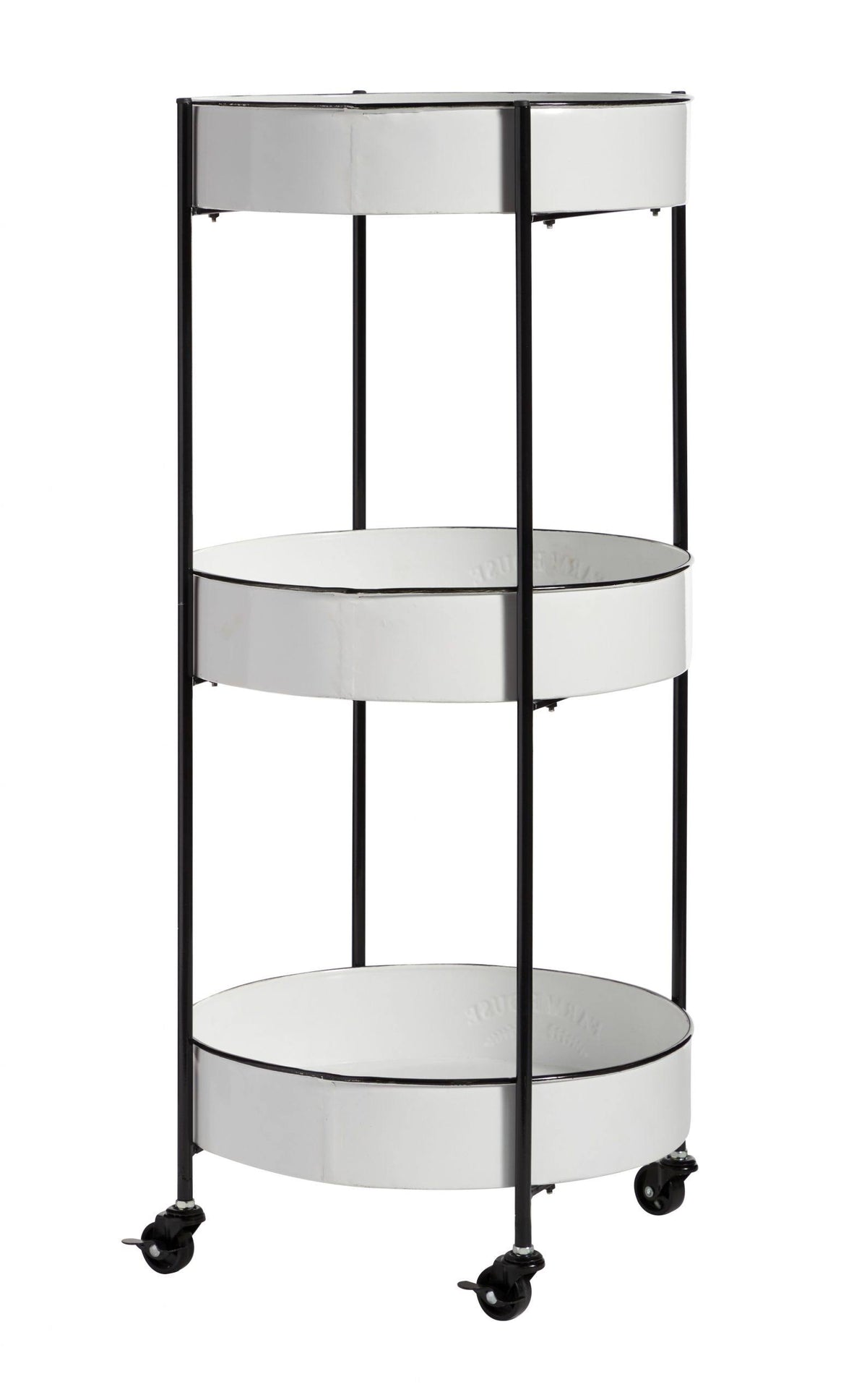 White Metal Storage Cart T14128