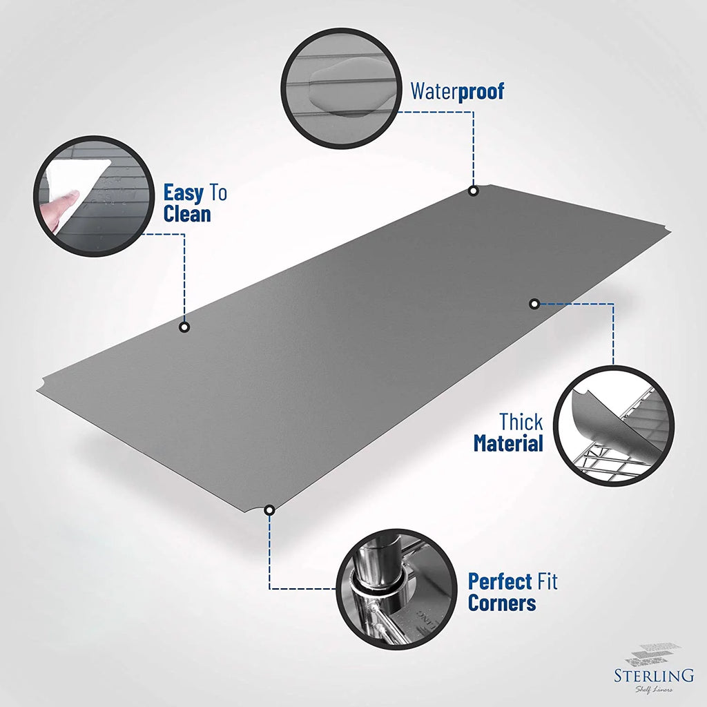 Set of 3 Graphite Shelf Liners O477
