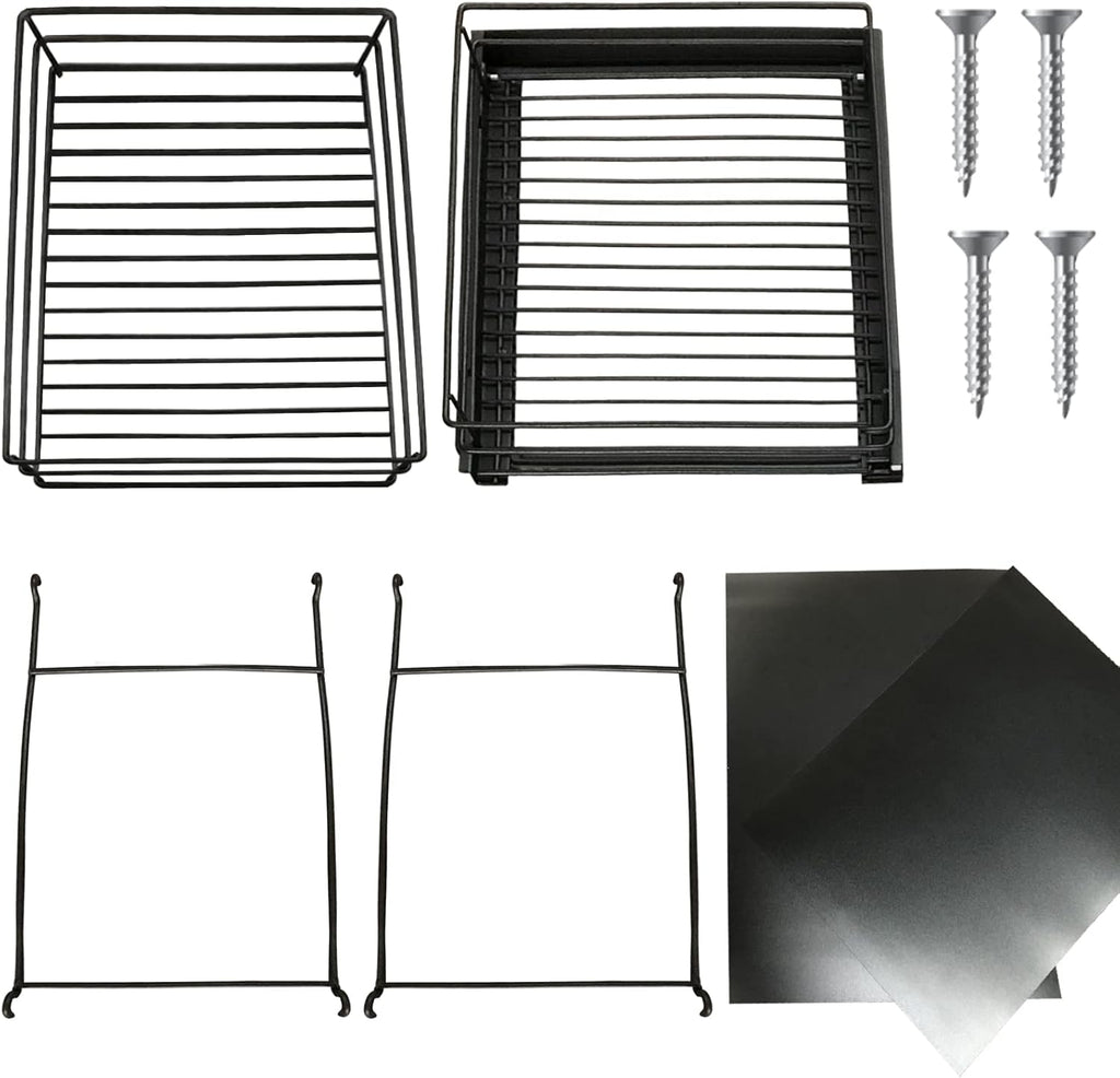 2-Tier Sliding Cabinet Organizer, 11.6 Wide, Carbon Steel L11163