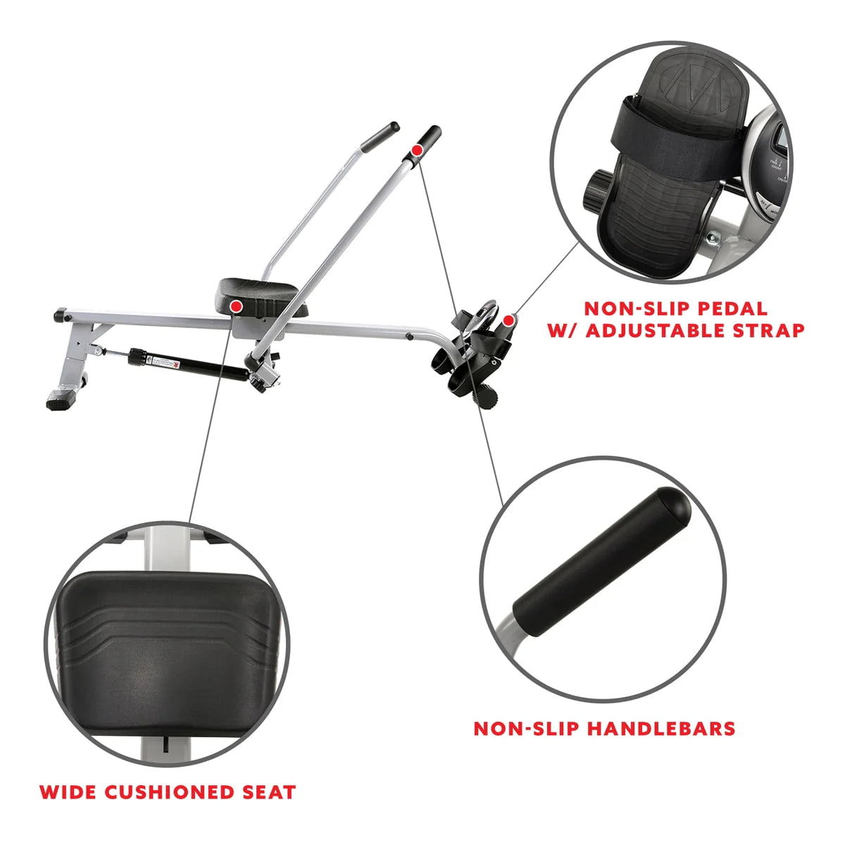 Full Motion Hydraulic Cylinder LCD Monitor Rowing Machine B4890