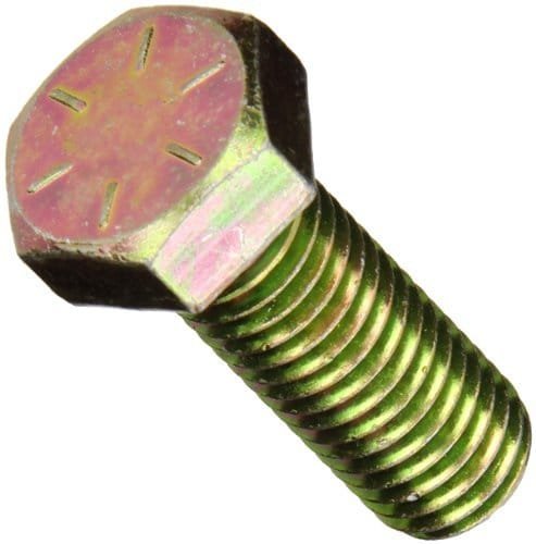 9/16-12 x 2 3/4 Hex Cap Screw Grade 8 Zinc Yellow Plated Steel, 25 pcs M1143