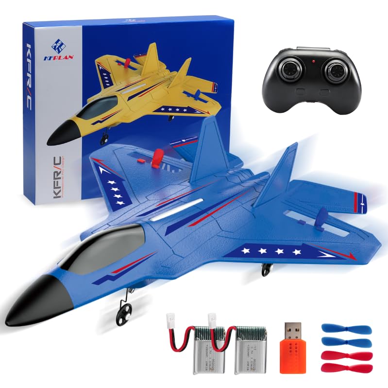 2.4GHz Remote Control Airplane with Gyro Stabilizer LED Light Red X90607