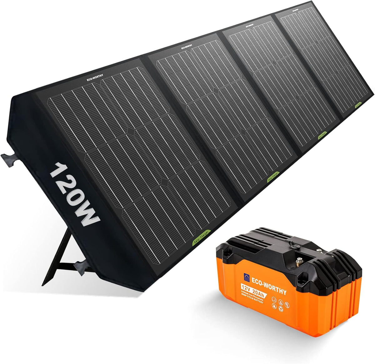 Portable 12V 20Ah LiFePO4 Deep Cycle Rechargeable Battery with Built-in BMS J103567
