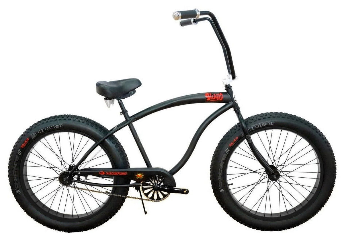 26 Beach Cruiser Coaster Brake Single Speed Matt Black R565751