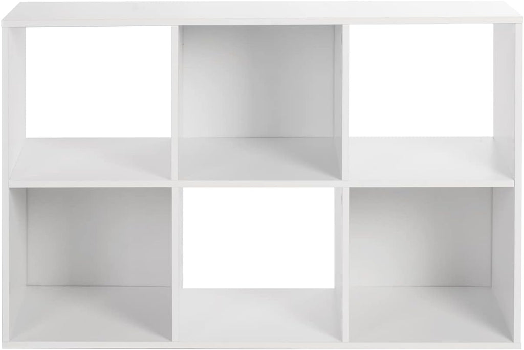 White 6-Cube Wooden Storage Organizer S893193