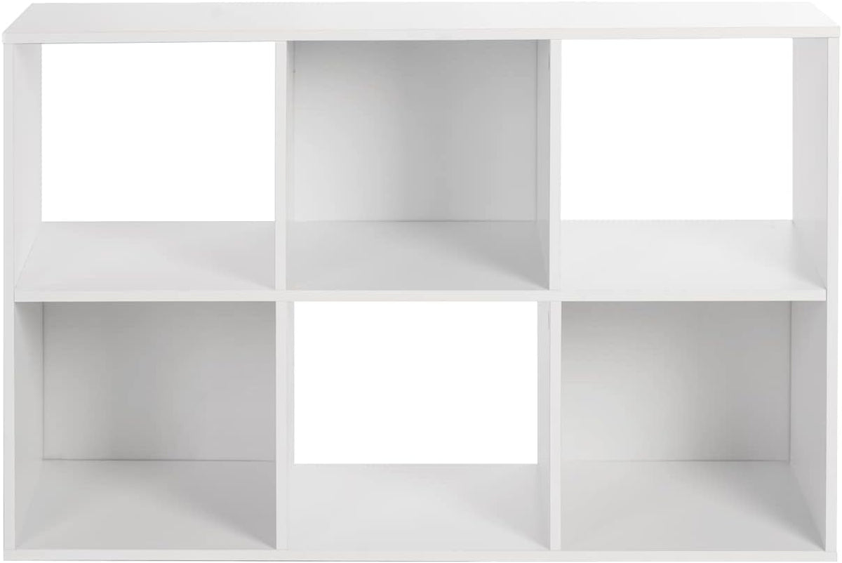 White 6-Cube Wooden Storage Organizer S893193
