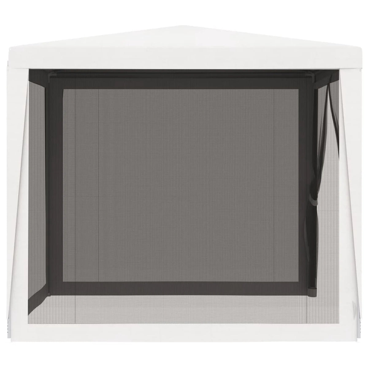 White Party Tent with 4 Mesh Sidewalls V535