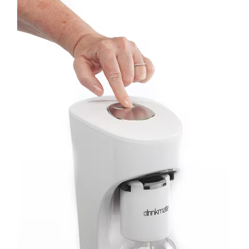 White Sparkling Water and Soda Maker Machine with CO2 Cartridge and Bottle D26654