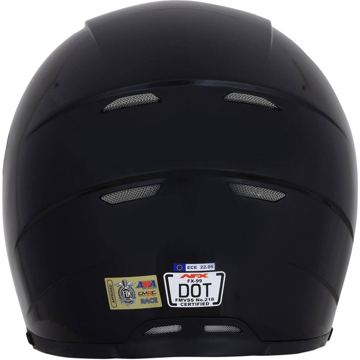 Gloss Black Solid Helmet D964