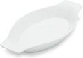 White Oval Porcelain Gratin Dish X43643