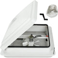 White Lid 12V RV Roof Vent with Fan D74527