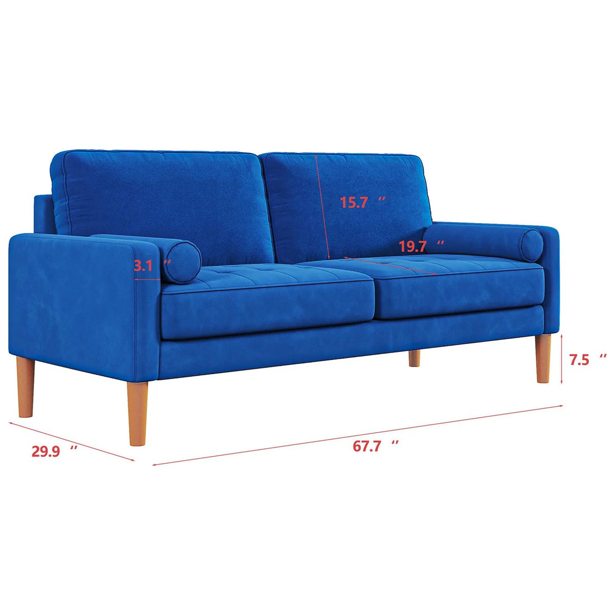 3 Seater Upholstered Sofa Couch Q533291