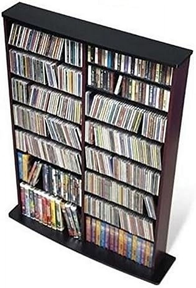 51" Double CD DVD Wall Media Rack in Black U894570